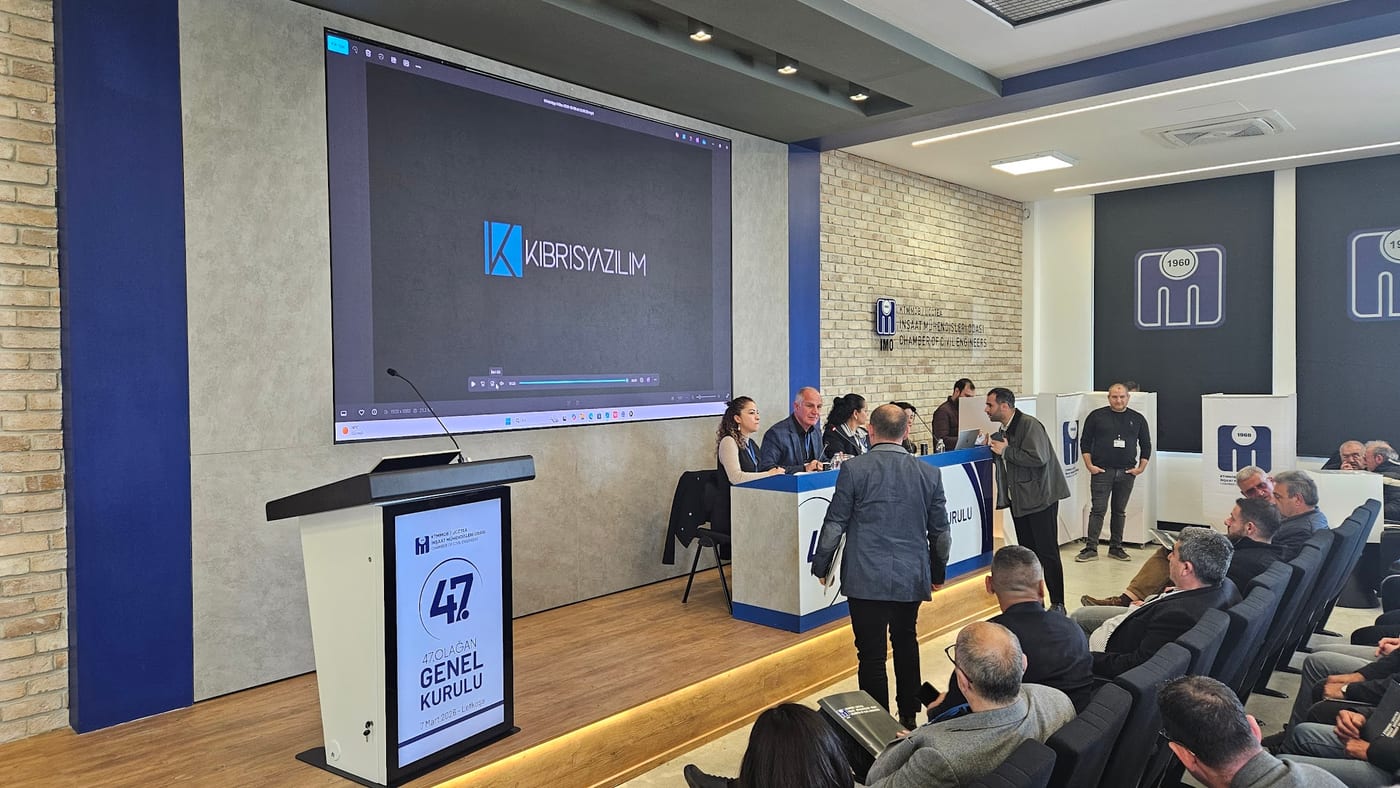 İnşaat Mühendisleri Odası genel kurulunda Kıbrıs Yazılım elektronik oylama sistemi